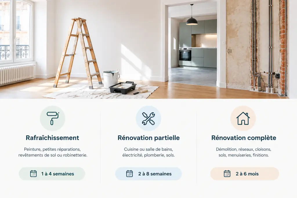 Délais indicatifs pour une rénovation d’appartement 